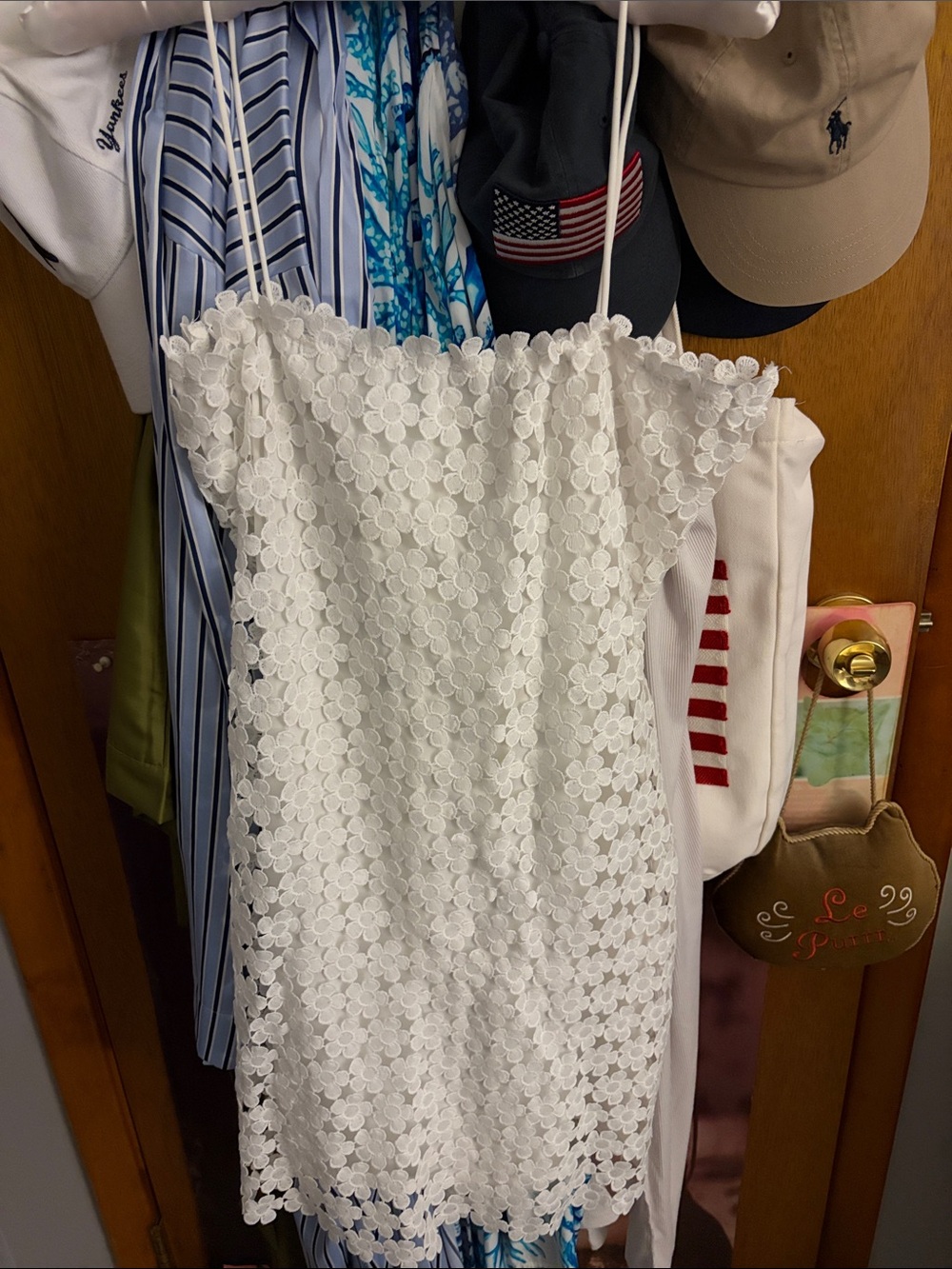 Elegant White Floral Lace Camisole Dress